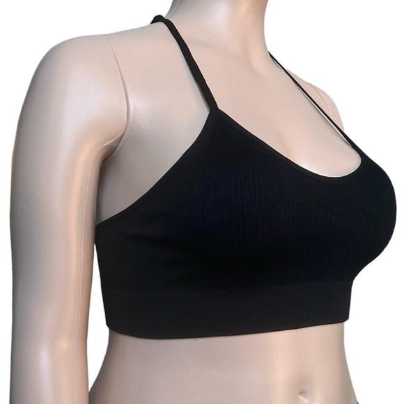 Plus Size Tattoo Mesh Racerback Black Bralette 2X/3X - Picture 4 of 10